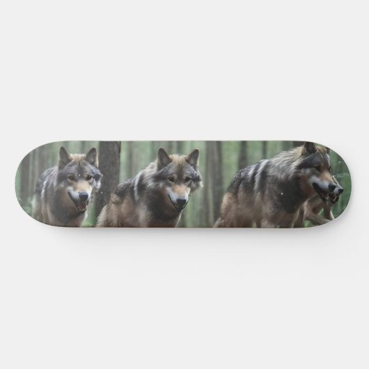 Wolven in het bos Schaats dek Persoonlijk Skateboard (Horizontaal)