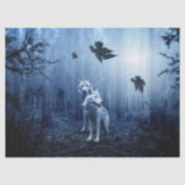 Wolven in het bos tissue papier (Voorkant)