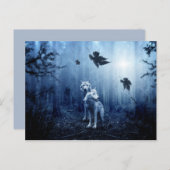 Wolven in het bossen briefkaart (Voorkant / Achterkant)