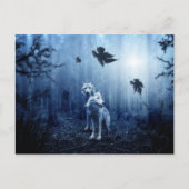 Wolven in het bossen briefkaart (Voorkant)