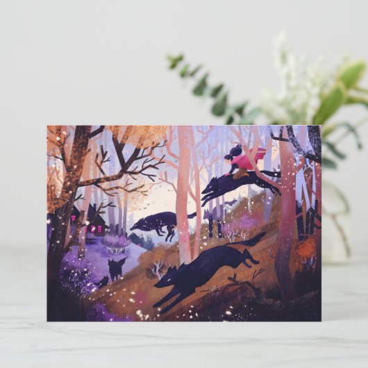 Wolven in het Briefkaart Bossen (Staand voorkant)