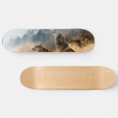 Wolven in het sneeuwskateboard persoonlijk skateboard (Horizontaal)