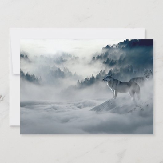 Wolven in het winterlandschap Snowy (Voorkant)