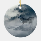Wolven in het winterlandschap Snowy Keramisch Ornament (Achterkant)