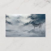 Wolven in het winterlandschap Snowy Visitekaartje (Achterkant)