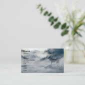 Wolven in het winterlandschap Snowy Visitekaartje (Staand voorkant)