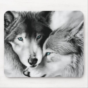 Wolven in Love Mousepad Muismat