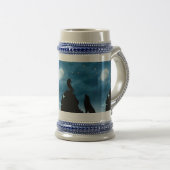 Wolven in Moonlight Bierpul (Voorkant rechts)
