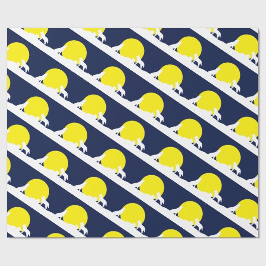 Wolven in moonlight die papier pakken (Vlak)