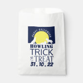 Wolven in Moonlight, Halloween Party Treat Favor Bedankzakje (Voorkant)