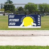 Wolven in Moonlight, Happy Halloween Banner (Insitu)