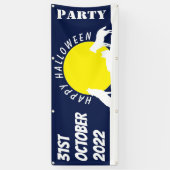 Wolven in Moonlight, Happy Halloween Banner (Verticaal)