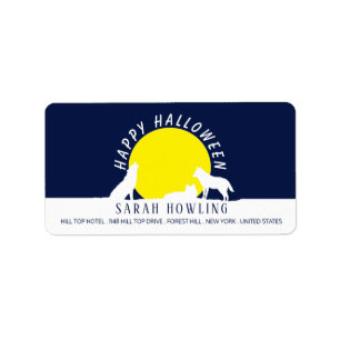 Wolven in Moonlight, Happy Halloween Etiket
