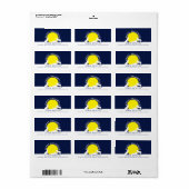 Wolven in Moonlight, Happy Halloween Etiket (Full Sheet)