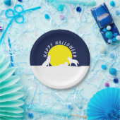 Wolven in Moonlight, Happy Halloween Papieren Bordje (Feest)