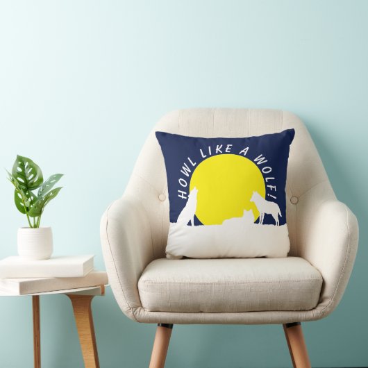 Wolven in Moonlight, Howl als een Wolf! kussen (Stoel)