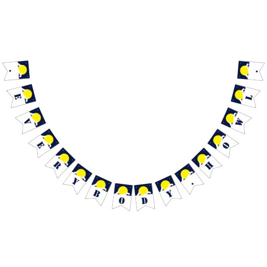 Wolven in Moonlight, iedereen Howl! Bunting Vlaggetjes (Alle)