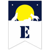 Wolven in Moonlight, iedereen Howl! Bunting Vlaggetjes (Tweede vlag)