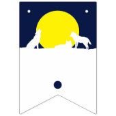 Wolven in Moonlight, iedereen Howl! Bunting Vlaggetjes (Eerste vlag)