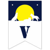 Wolven in Moonlight, iedereen Howl! Bunting Vlaggetjes (Derde vlag)