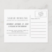Wolven in Moonlight, uitnodiging van de Halloween- Briefkaart (Achterkant)