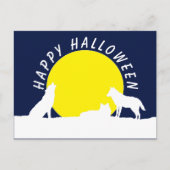 Wolven in Moonlight, uitnodiging van de Halloween- Briefkaart (Voorkant)
