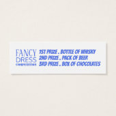 Wolven in sneeuw, Fancy Dress Competition Tickets Mini Visitekaartjes (Achterkant)