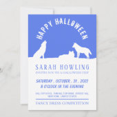 Wolven in sneeuw, Halloween Party Kaart (Voorkant)