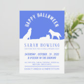 Wolven in sneeuw, Halloween Party Kaart (Staand voorkant)