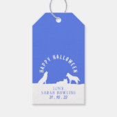 Wolven in sneeuw, Happy Halloween Cadeaulabel (Voorkant)