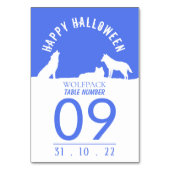 Wolven in sneeuw, Happy Halloween Kaart (Achterkant)