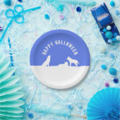 Wolven in sneeuw, Happy Halloween Papieren Bordje (Feest)