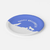 Wolven in sneeuw, Happy Halloween Papieren Bordje (Gekanteld)