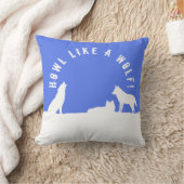 Wolven in sneeuw, Howl als een Wolf! kussen (Deken)