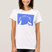 Wolven in sneeuw, Howl als een Wolf! T-shirt (Voorkant)