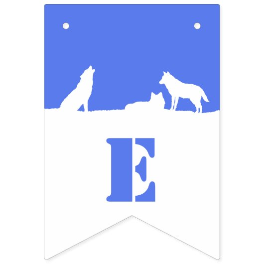 Wolven in sneeuw, iedereen Howl! Bunting Vlaggetjes (Tweede vlag)