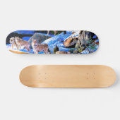 Wolven in sneeuwschilderij persoonlijk skateboard (Horizontaal)