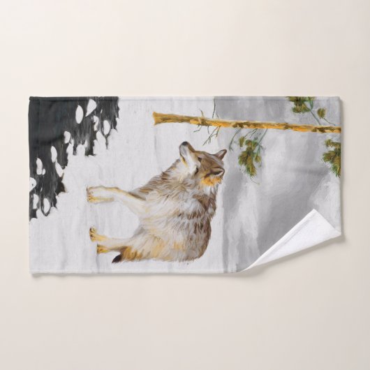 Wolven in sneeuwschilderijen - Oorspronkelijke Wil Bad Handdoek (Handdoek)