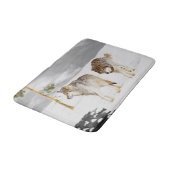 Wolven in sneeuwschilderijen - Oorspronkelijke Wil Badmat (Gekanteld)