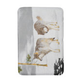 Wolven in sneeuwschilderijen - Oorspronkelijke Wil Badmat (Voorkant Verticaal)