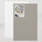 Wolven in sneeuwschilderijen - Oorspronkelijke Wil Briefpapier (Voorkant / Achterkant)