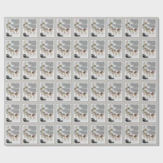 Wolven in sneeuwschilderijen - Oorspronkelijke Wil Cadeaupapier (Vlak)