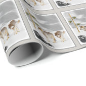 Wolven in sneeuwschilderijen - Oorspronkelijke Wil Cadeaupapier (Rol Hoek)