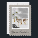 Wolven in sneeuwschilderijen - Oorspronkelijke Wil Kaart<br><div class="desc">Wolven in Sneeuwportret, origineel schilderij. We specialiseren ons in schattige en grappige originele kunst. Koop dit voor jezelf of als een geweldig cadeau voor je Wolf liefhebbende vrienden. Ben creatief - klik op DOUANE om tekst toe te voegen/te verwijderen/te veranderen, resize het afbeelding, verander kleuren of om het even wat...</div>