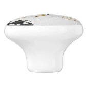 Wolven in sneeuwschilderijen - Oorspronkelijke Wil Keramische Knop (Zijkant)