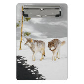 Wolven in sneeuwschilderijen - Oorspronkelijke Wil Mini Klembord (Voorkant)