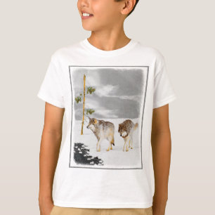 Wolven in sneeuwschilderijen - Oorspronkelijke Wil T-shirt