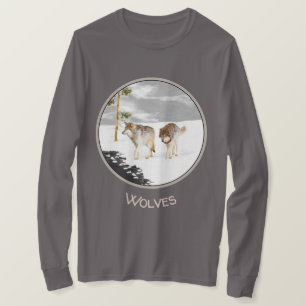 Wolven in sneeuwschilderijen - Oorspronkelijke Wil T-shirt