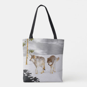 Wolven in sneeuwschilderijen - Oorspronkelijke Wil Tote Bag