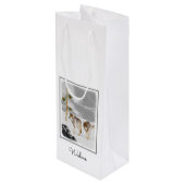 Wolven in sneeuwschilderijen - Oorspronkelijke Wil Wijn Cadeautas (Achterkant Gekanteld)